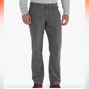 Carhartt Men’s Rugged Flex Relaxed Fit Canvas Work Pant NWT in the color gravel
